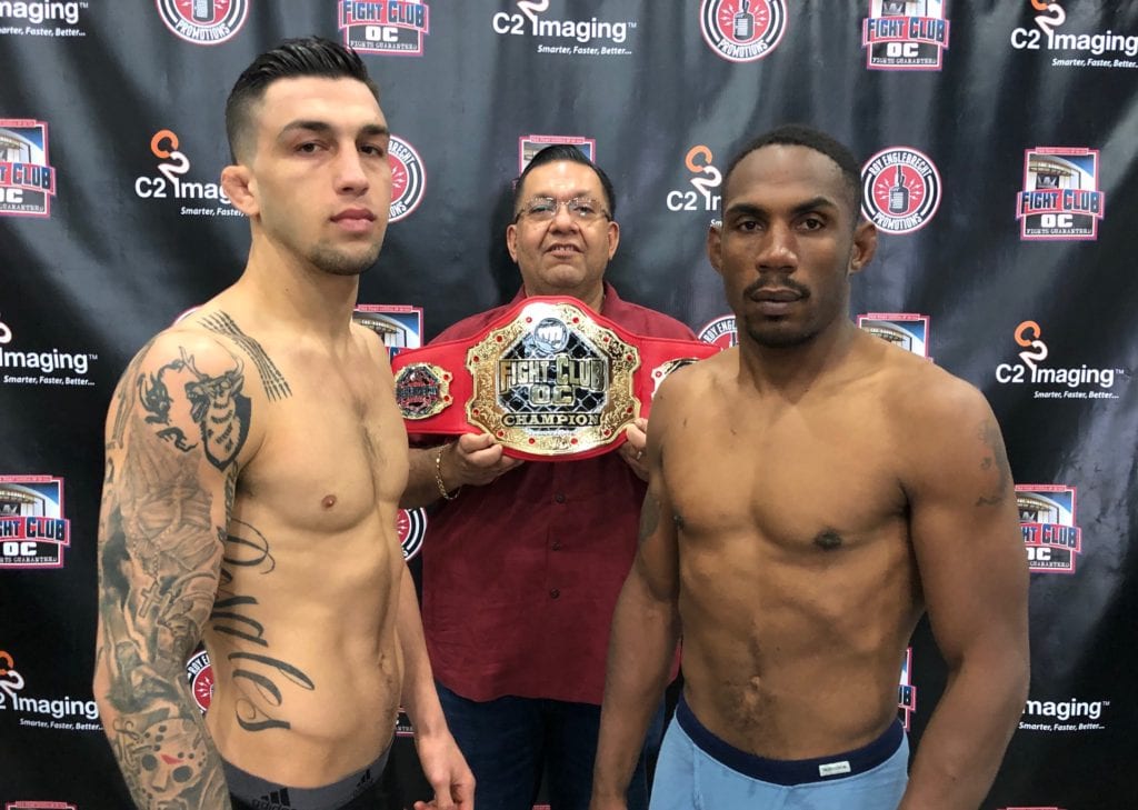 All Fighters Made Weight For April 4th Fight Club OC Show