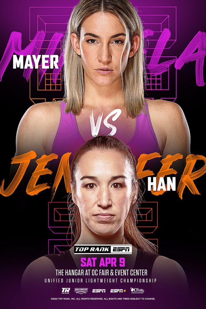 Mikaela Mayer Returns to SoCal in Homecoming Defense of Unified Championship against Jennifer Han at The Hangar in Costa Mesa and LIVE on ESPN